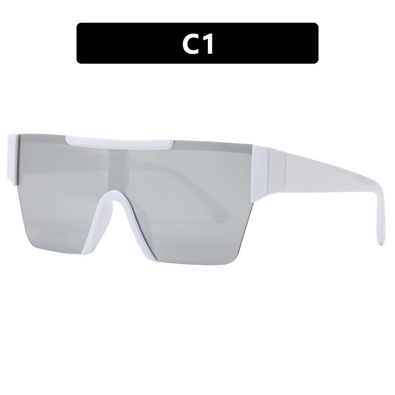 Women's futuristic sports sunglasses with UV protection and wide lens area Skanto
