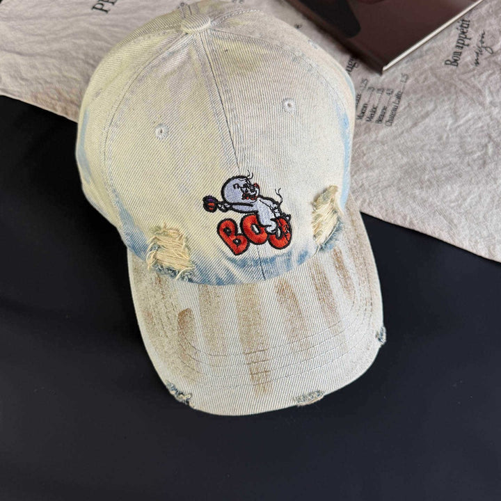Kvinne Vintage-inspirert Slitt Brodert Caps Skanto