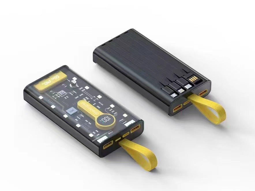 Powerbank med LCD-skjerm og hurtiglader Skanto