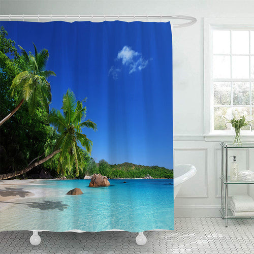 Tropisk Strand Scene Dusjforheng Skanto