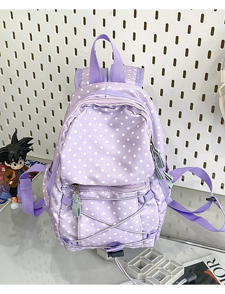 Lett polka dot mini skole ryggsekk