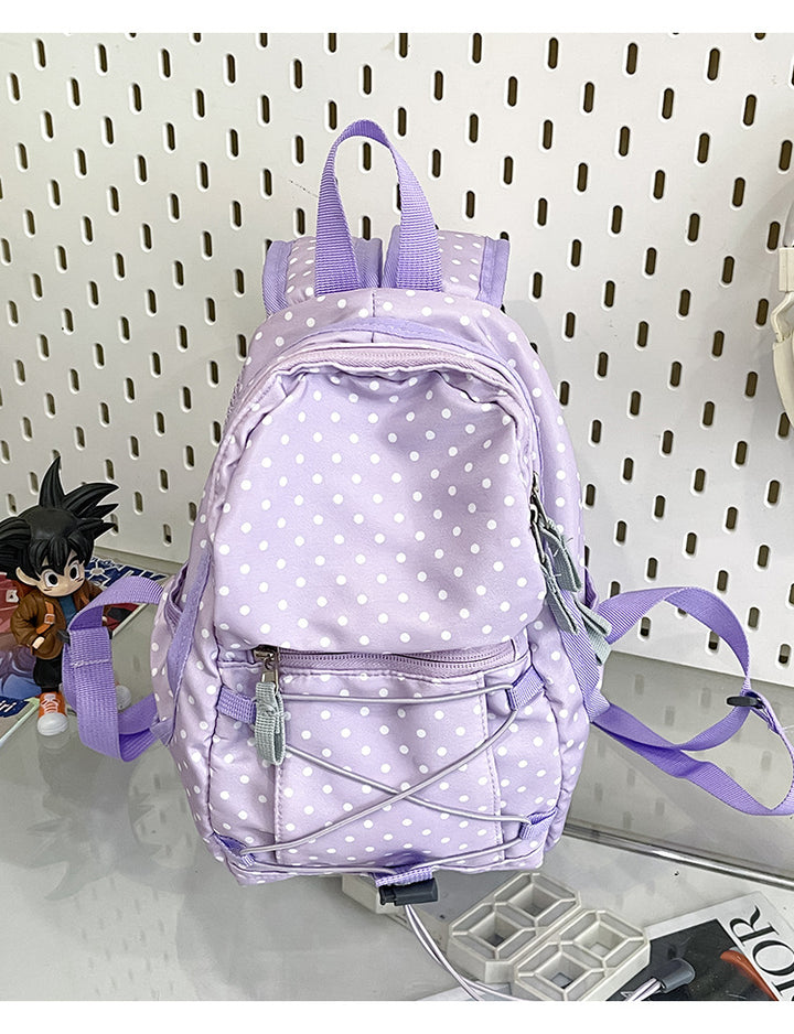 Lett polka dot mini skole ryggsekk