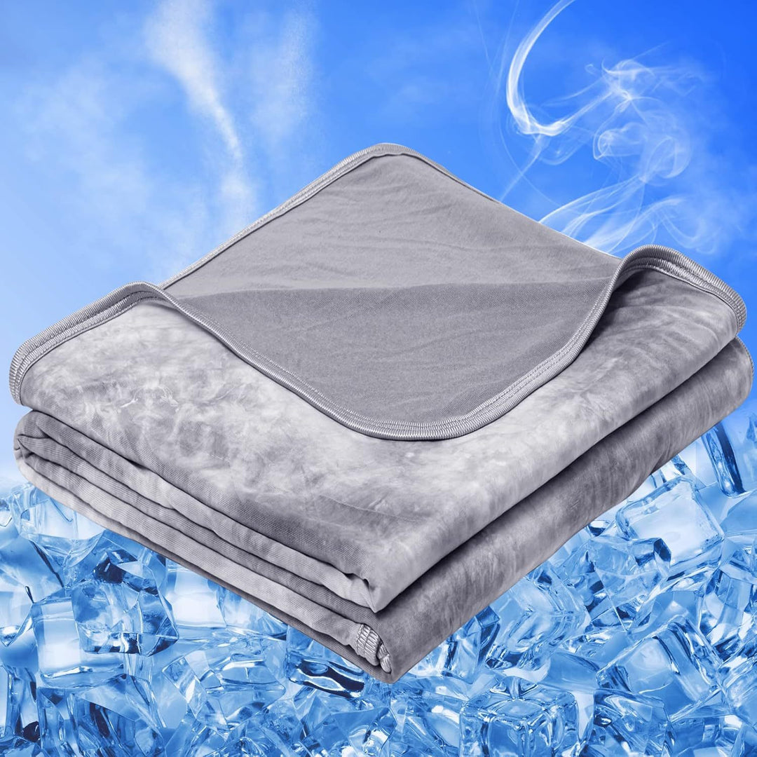 Unisex nan pustende kjøleteppe med temperaturregulerende mikrofiber og fukttransporterende finish Skanto