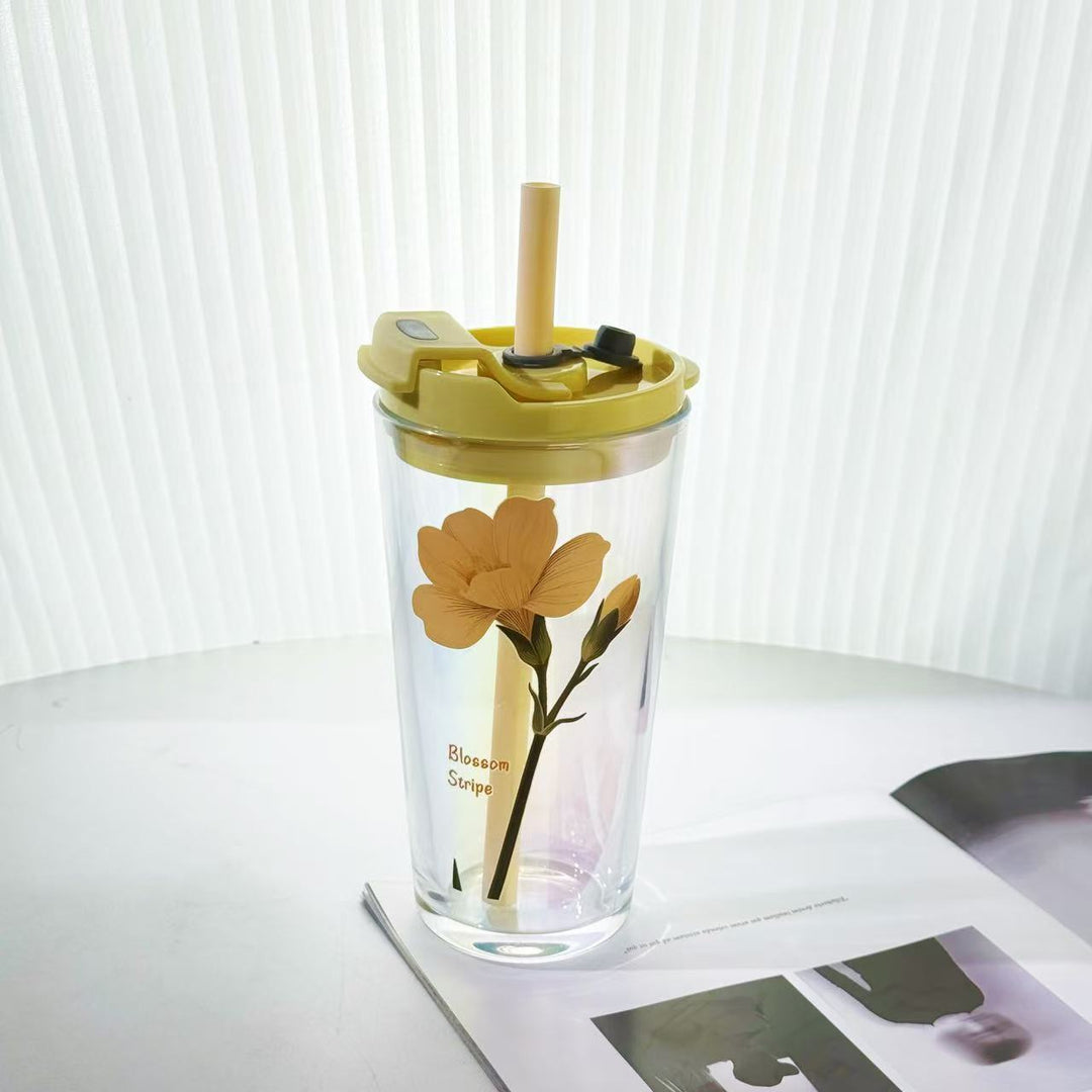 Dame drikkebeger med praktisk silikonskall og dekorative blomsterdesign Skanto