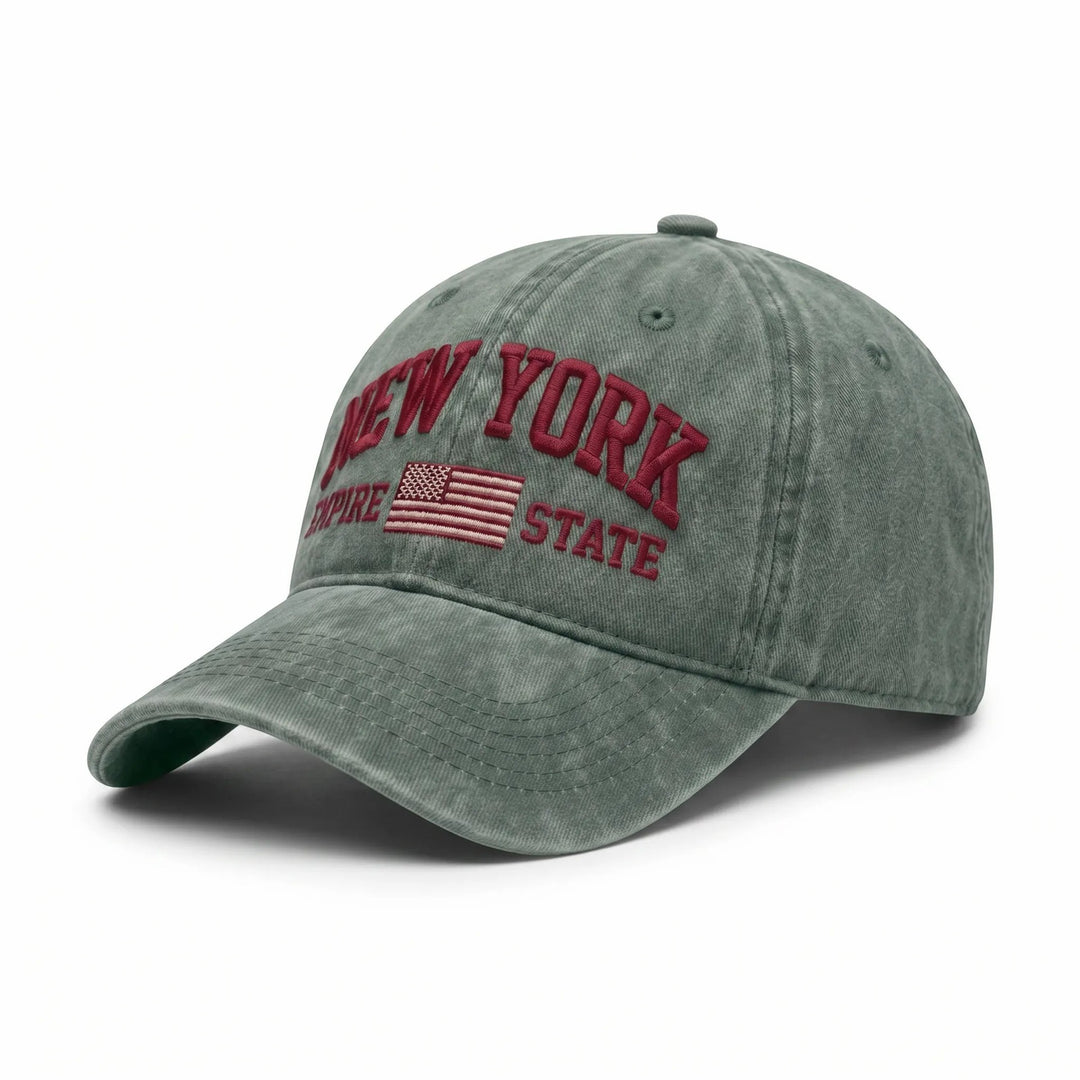 Dame modisk caps med brodert New York motiv Skanto