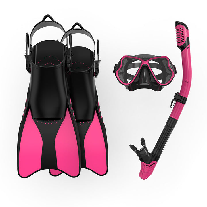 Premium snorkelsett med ergonomiske svømmeføtter og klar dykkermaske Skanto