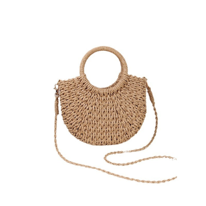 Braided mini handbag with round handles Skanto