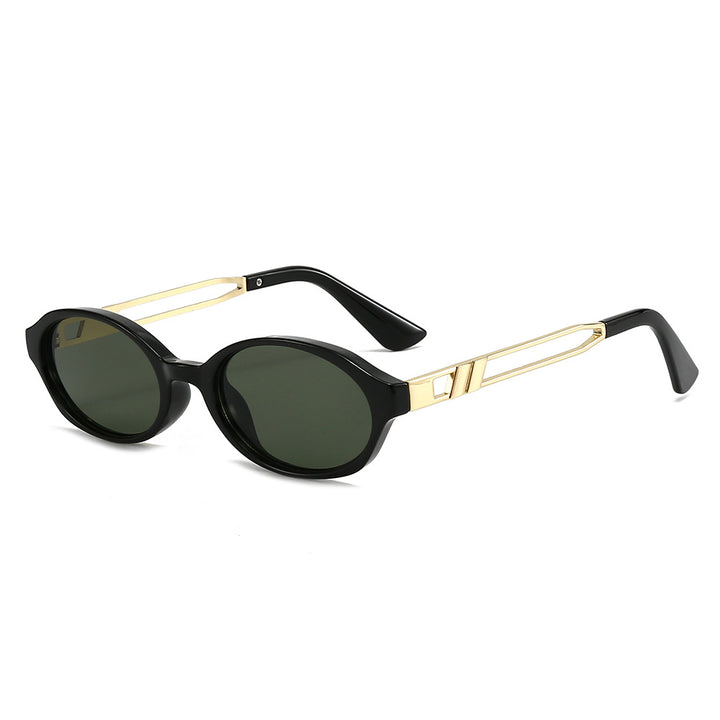 Dame Elegant solbrille i luksuriøst skilpadde-design med gullfargede metallakenter Skanto