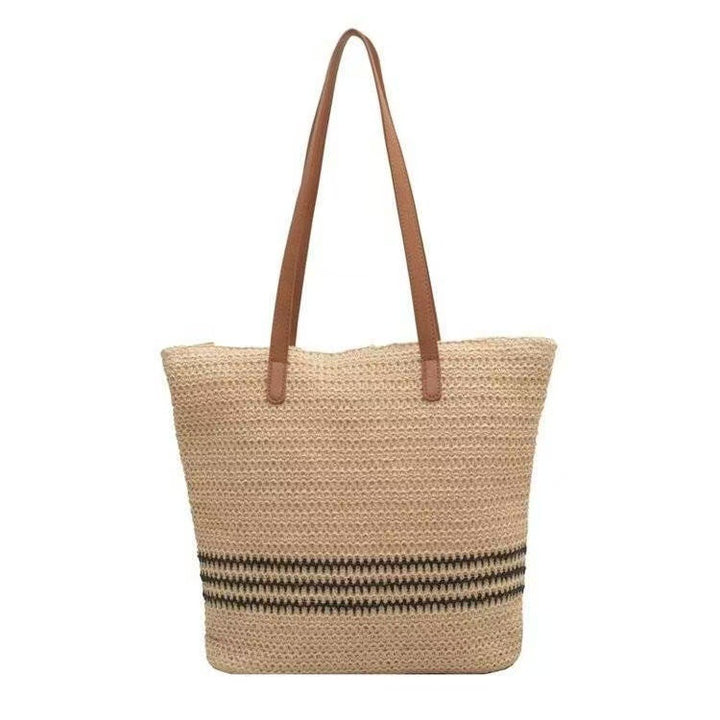 Oversized Strandveske i Flettet Materiale Skanto
