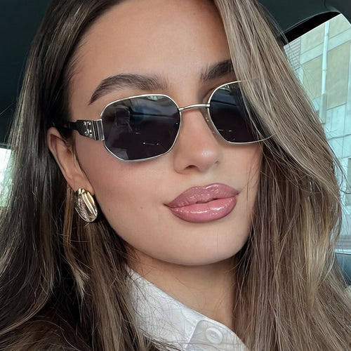 Women's geometric sunglasses in modern design with polarized lenses Skanto