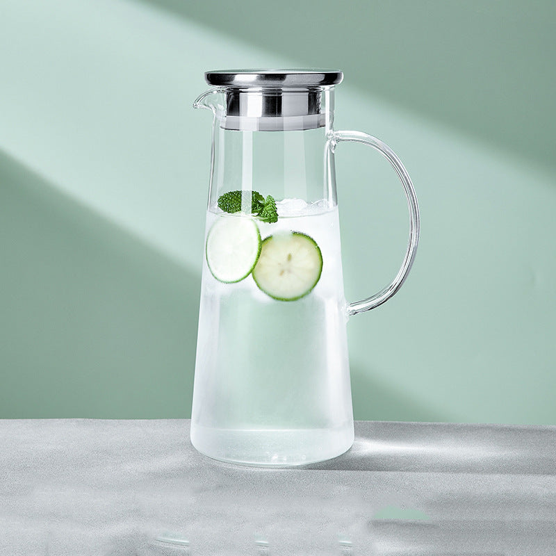 Dame elegant glasskanne med varmebestandig lokk Skanto