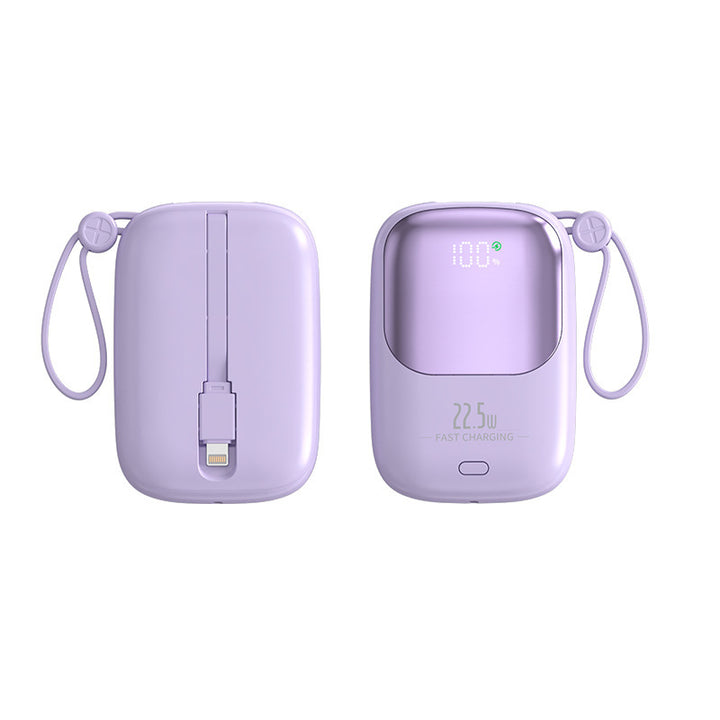 Kompakt lomme-powerbank med digital ladeindikator Skanto