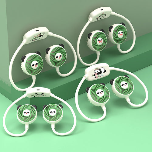 Dame Bærbar Anime-vifte med Dual-Panda Design Skanto