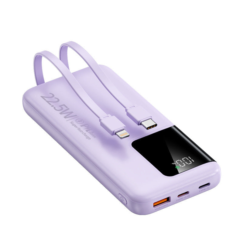 Powerbank med duale hurtigladeporter og digital kapasitetsindikator Skanto