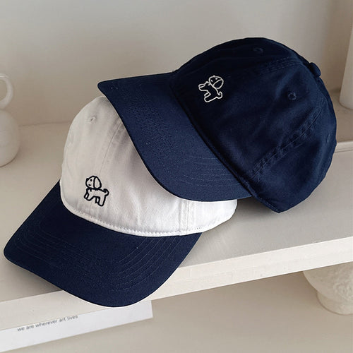 Dame's Casual Bestickt Hund Baseball Cap Skanto