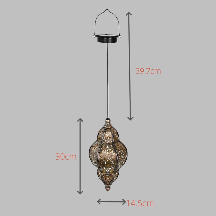Utsmykket filigree hengende projeksjonslampe med justerbar ledning og LED-kompatibel sokkel Skanto