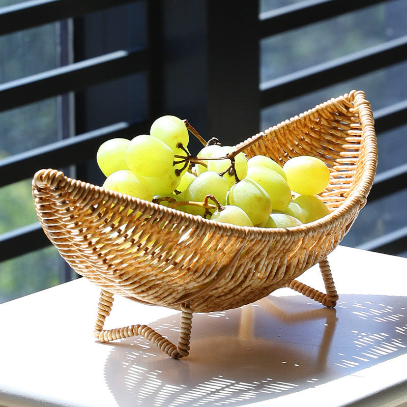 Unisex Uvanlig Rattan Fruktskål Skanto
