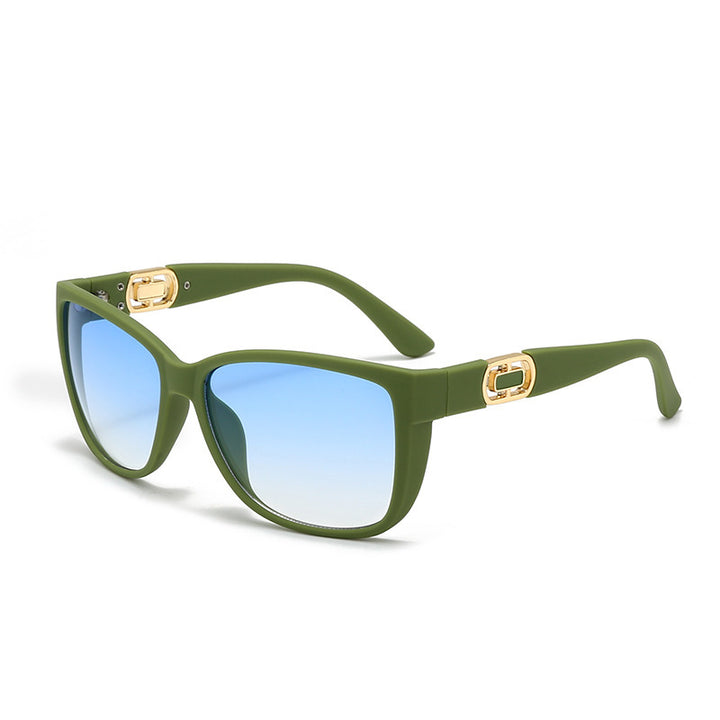 Dame oversized solbrill med elegant ramme og UV-beskyttelse Skanto