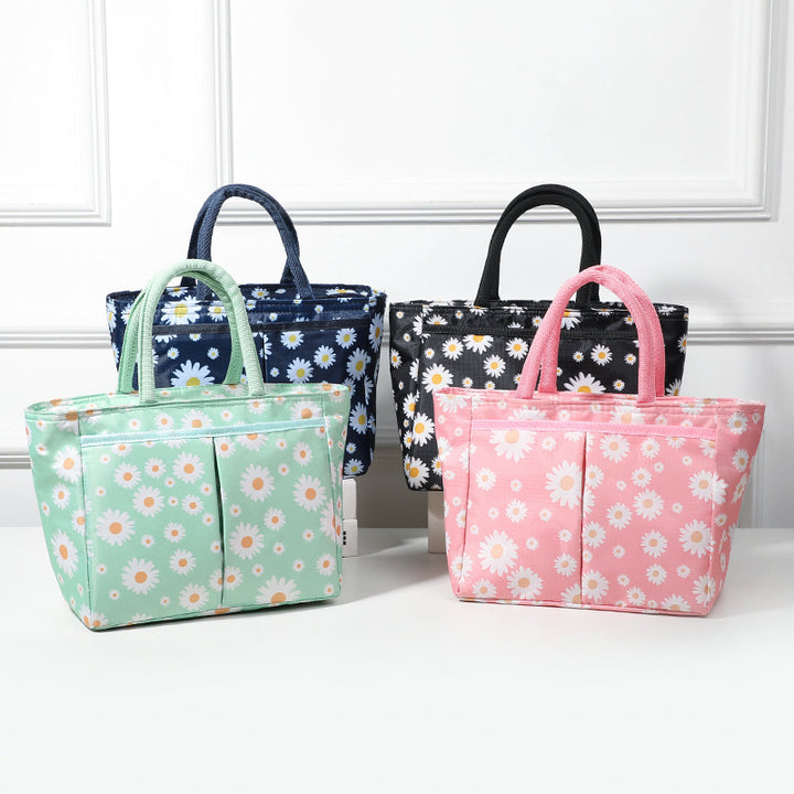 Stilig blomstermønstret tote bag Skanto