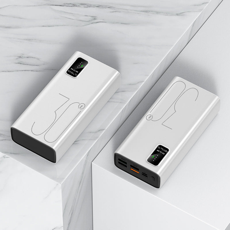 Høyytelses powerbank med smart LCD-skjerm og to USB-porter Skanto