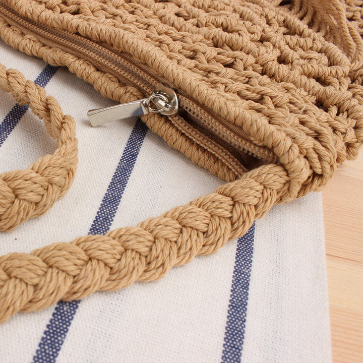 Macrame Shoulder Bag with Fringe Detail Skanto