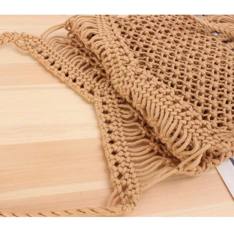 Macrame Shoulder Bag with Fringes Skanto