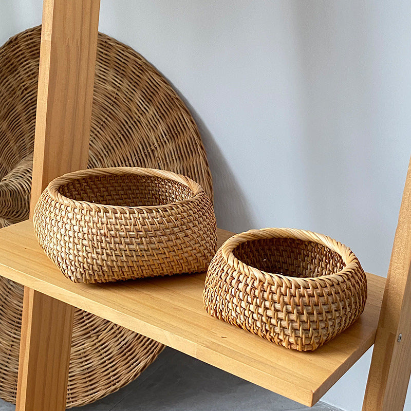 Dame Kurv laget av flettet rattan Skanto