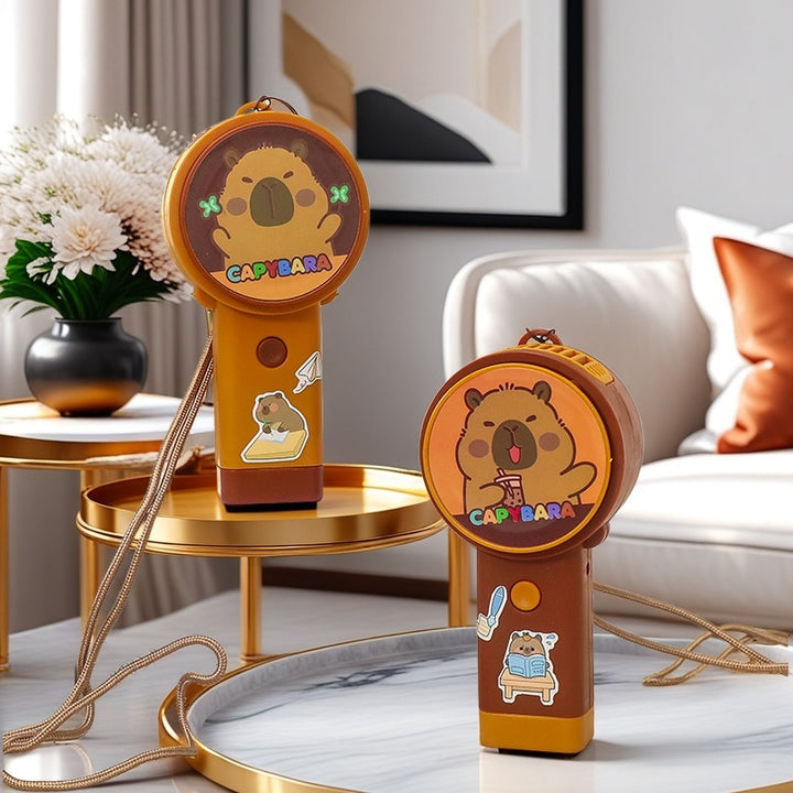 Dame Bærbar Mini-Vifte i leken Capybara-design Skanto