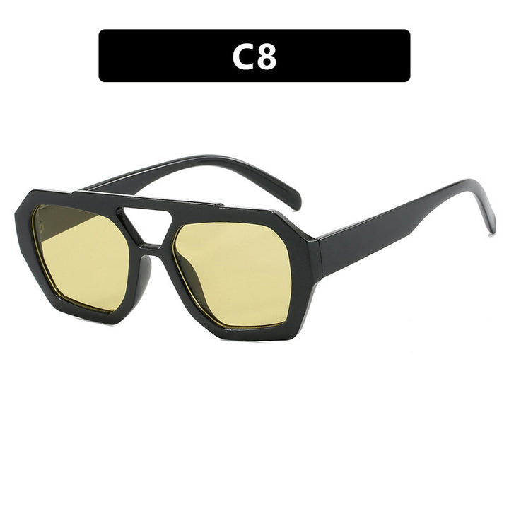 Dame geometrisk solbrille med luksuriøst design Skanto