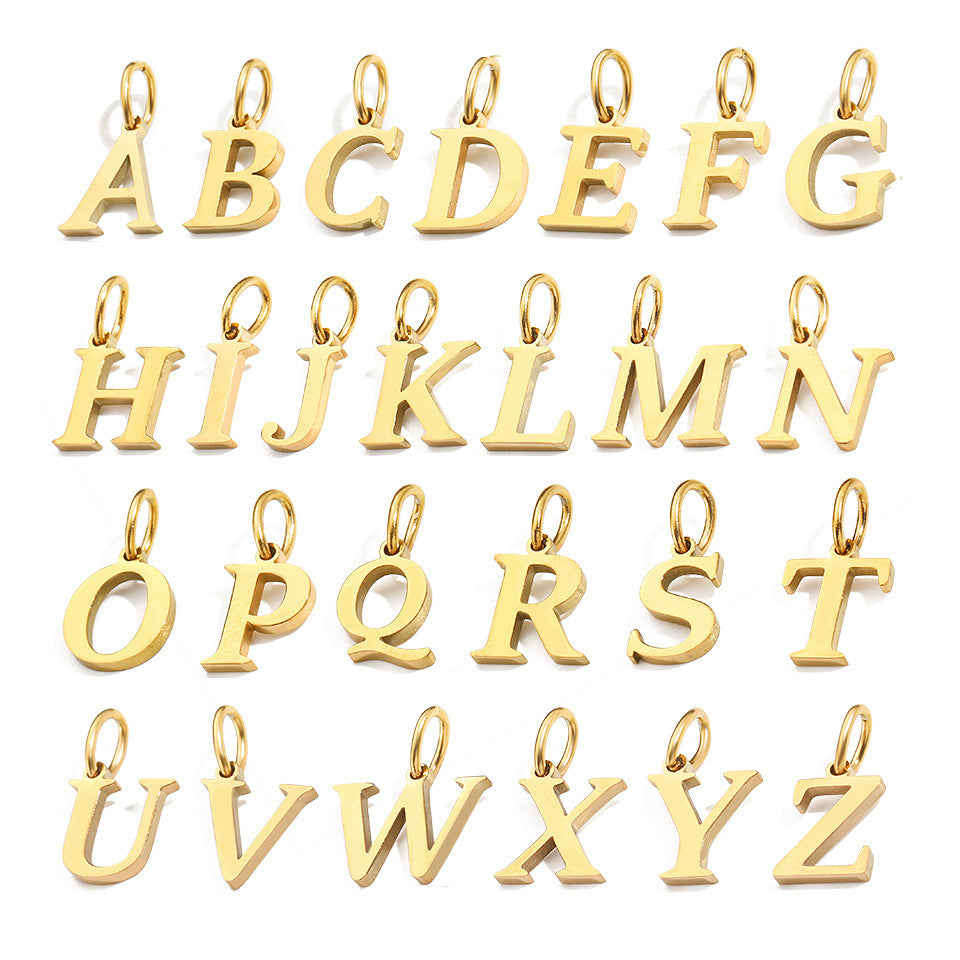 Skanto | Minimal Serif Bokstav Initial Herringbone Halskjede