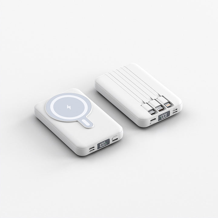 Bærbar powerbank med trådløs ladefunksjon og digital skjerm Skanto