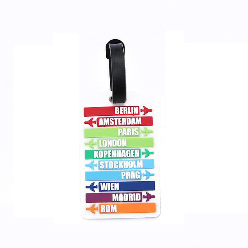 Unisex bagasjelapp med bymotiver Skanto