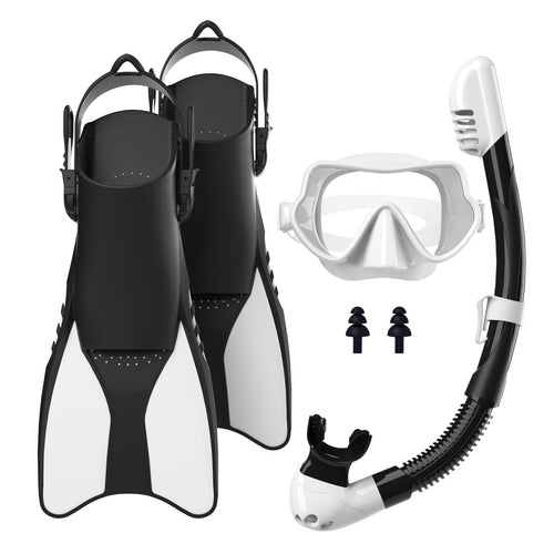 Snorkelsett med høykvalitets svømmerfinner og ergonomisk dykkemaske Skanto