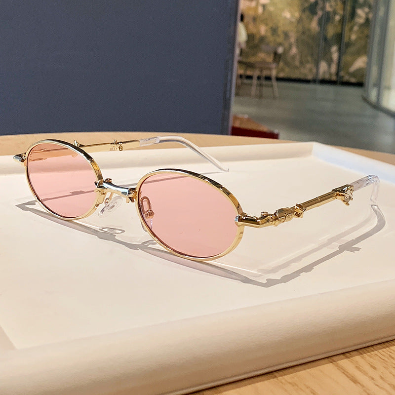 Women's fashion glasses with elegant metal frame and lightly tinted lenses Skanto