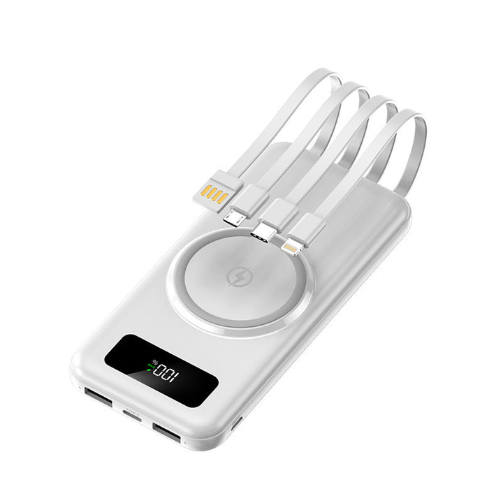 Bærbar Powerbank med multifunksjonsladekabel og digitalt display Skanto