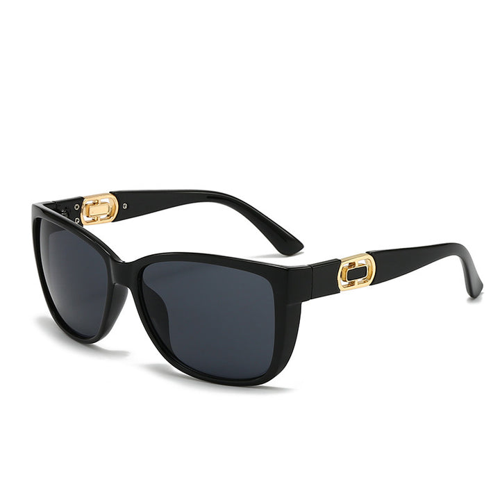 Dame oversized solbrill med elegant ramme og UV-beskyttelse Skanto
