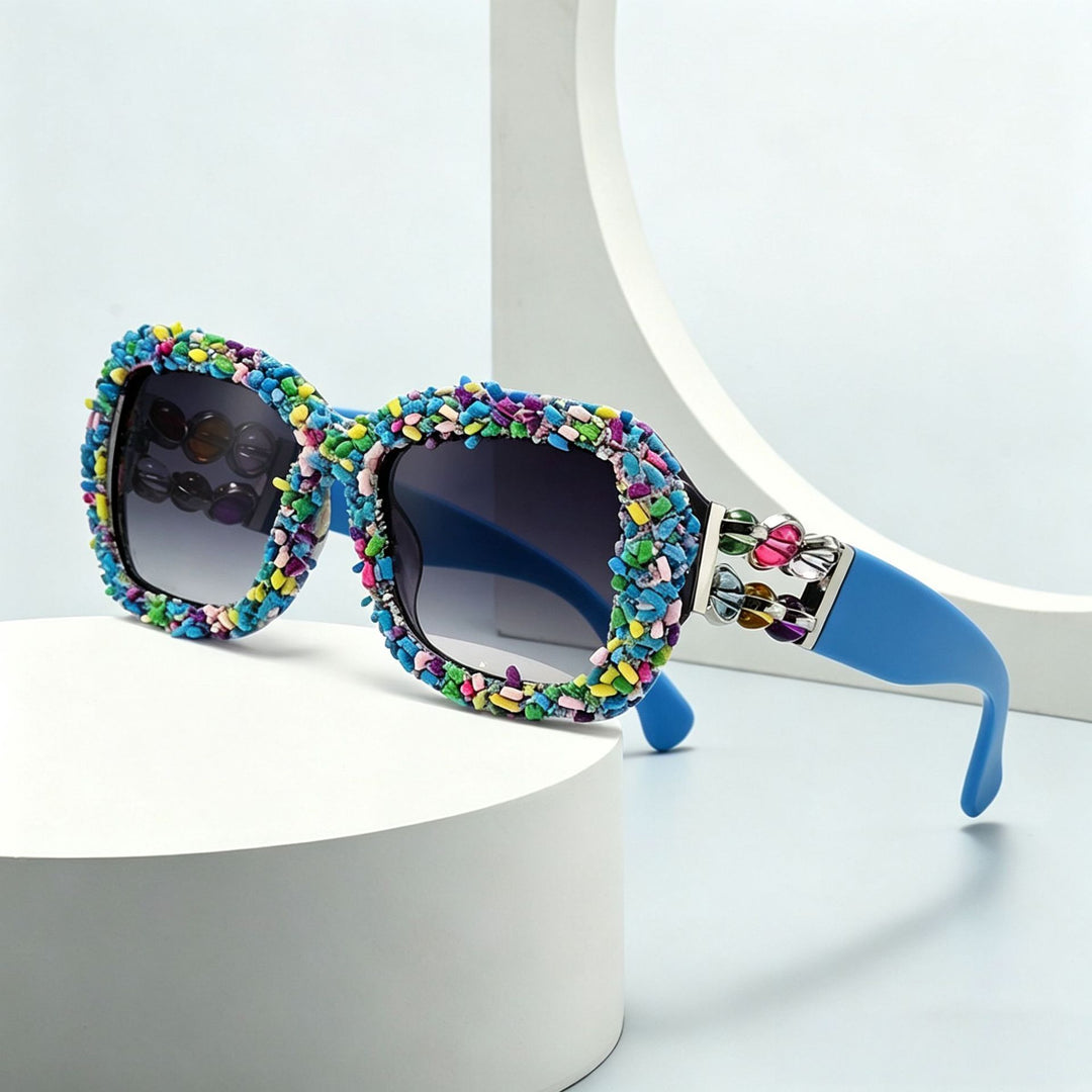 Dame solbrille med kreativ godtepryd Skanto