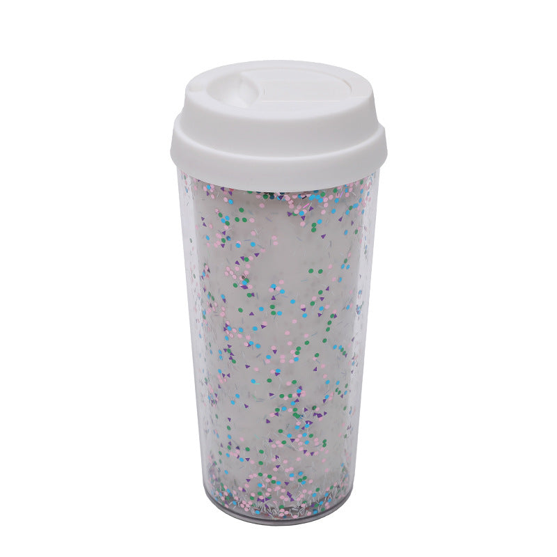 Dame Glitter Drikkekopp med Lekkasjefri Lokk og Ergonomisk Håndtak Skanto