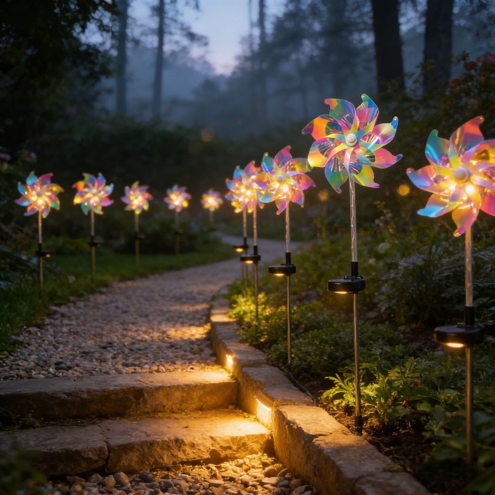 LED Solcelled Spinnende Propellervinduersti Stake Lys Skanto