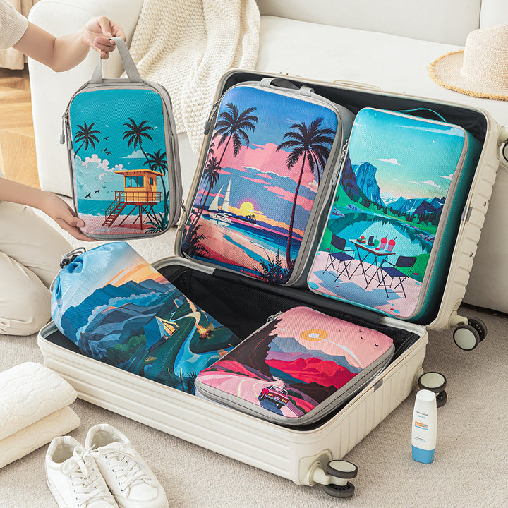 Set of Travel Organizers with Unique Nature Prints Skanto