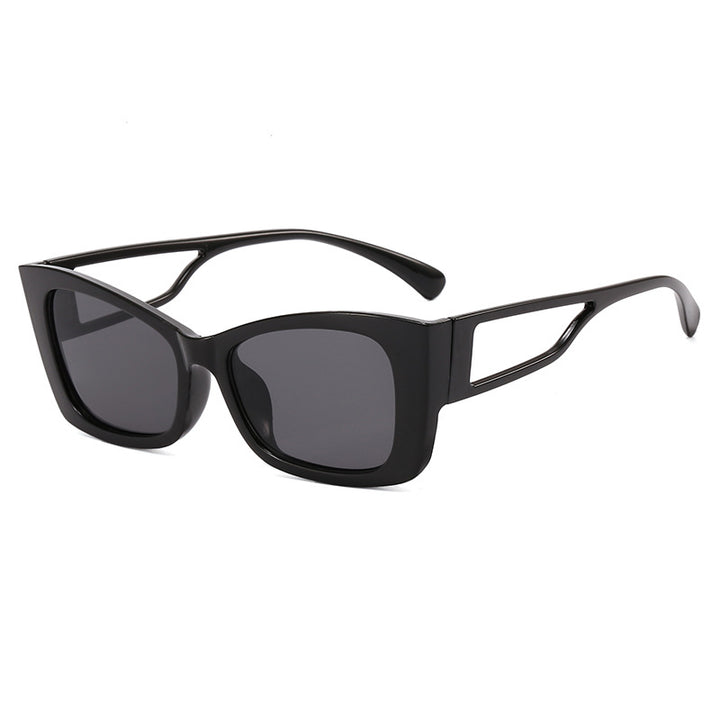 Damer trendy geometrisk solbrille med firkantet ramme Skanto