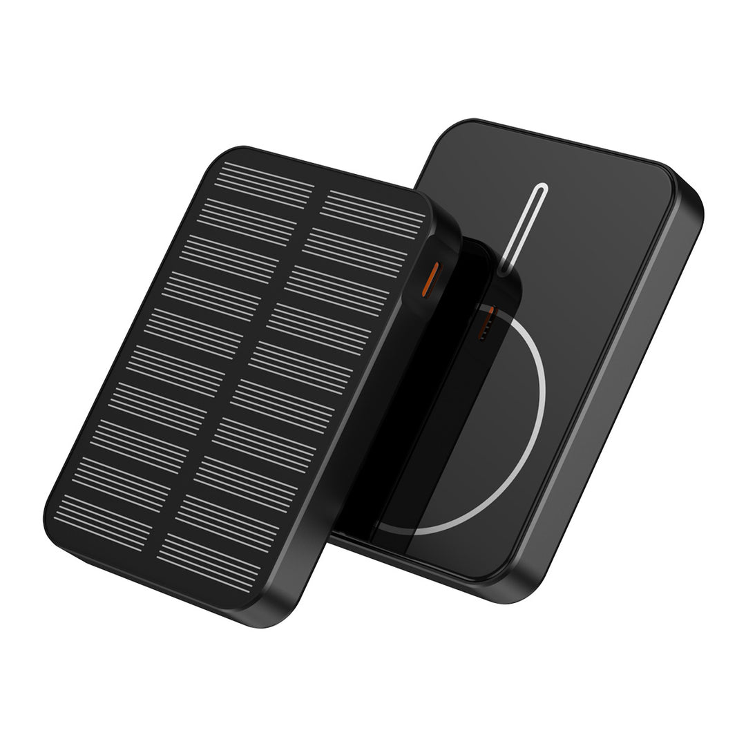 Solcelledrevet powerbank med hurtiglading og LED-lys Skanto