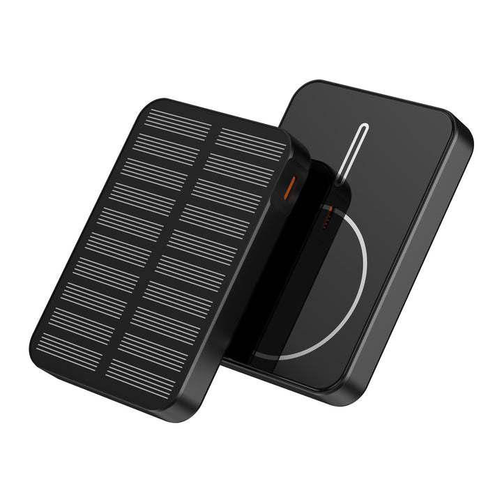 Solcelledrevet powerbank med hurtiglading og LED-lys Skanto