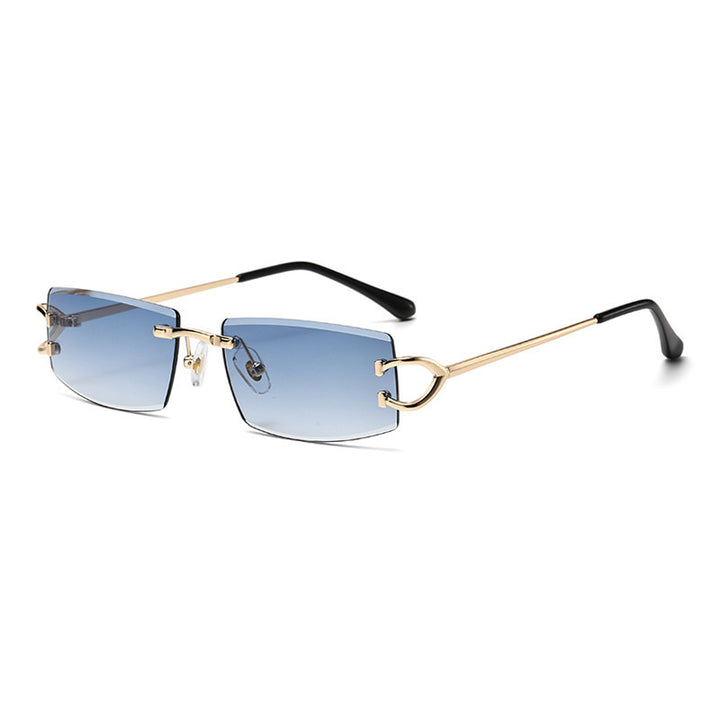 Dame Elegant Minimalistisk Solbrille med unike Metalldetaljer Skanto