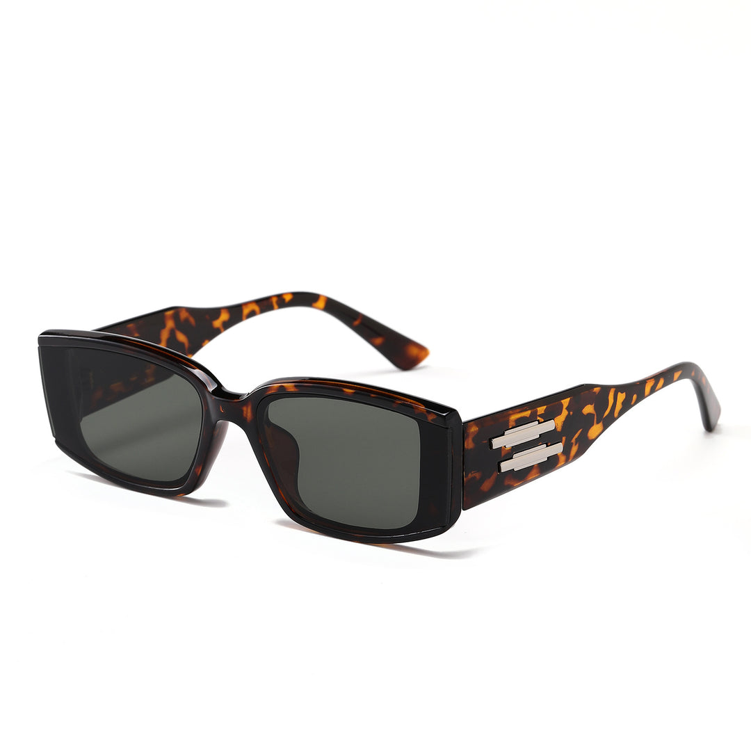 Damer elegant rektangulær solbrille med stilig acetatinnramming Skanto