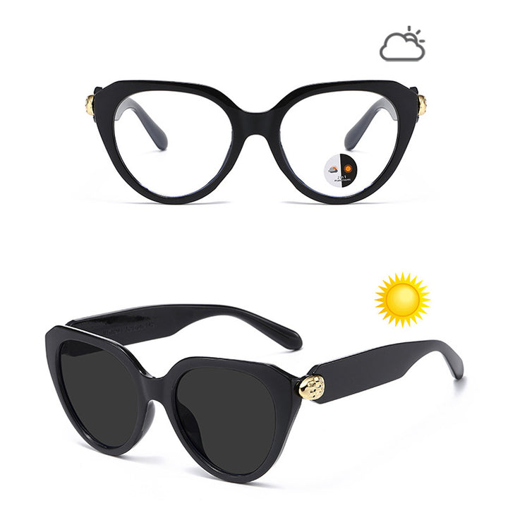 Women's Cat-Eye Sunglasses with Golden Details and Protective UV Filter Skanto