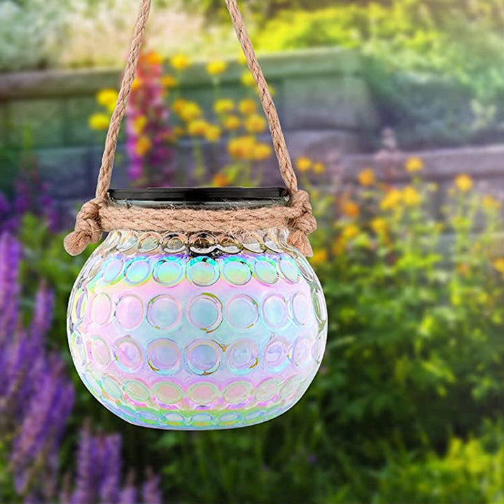 Skanto | Solar Cracked Glass Bottle LED Ute Dekorativ Hengende Lys