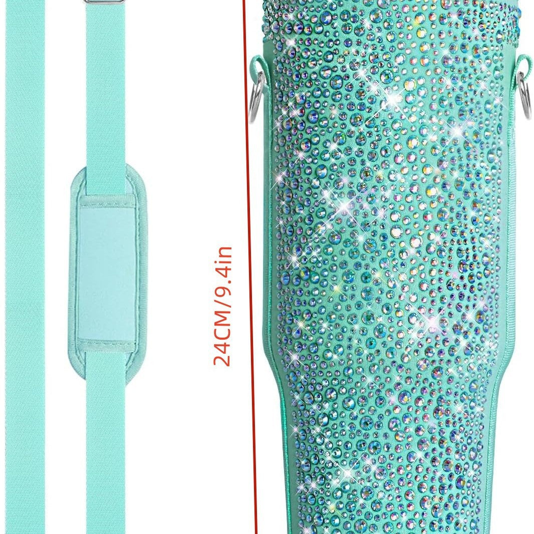 Dame Drikkeflaske Cover med glitrende Rhinestones Skanto