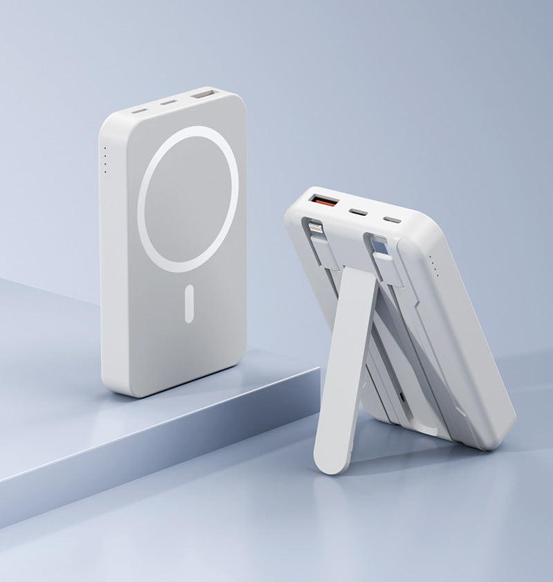 Magnetisk bærbar powerbank med stativfunksjon Skanto