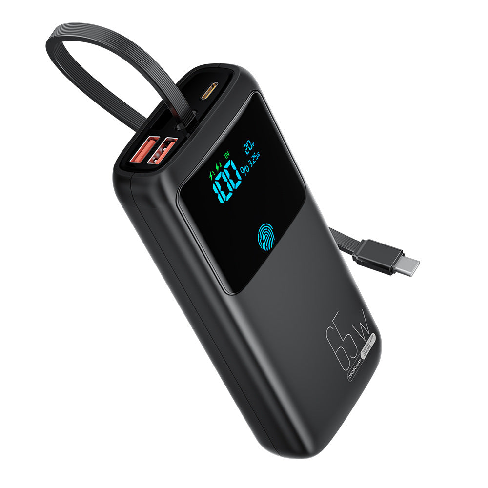 Powerbank med integrert LED-skjerm og hurtigladefunksjon Skanto